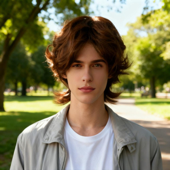 Мъжка перука – къса коса, коса от термоустойчива коприна, технология на обработка: механизъм, модел 330, промяна на прическата