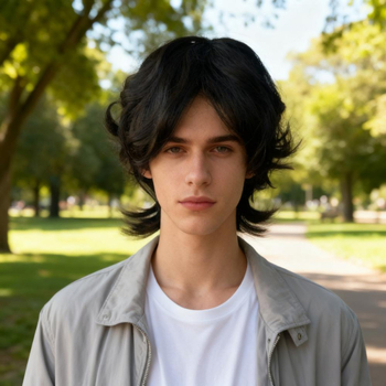 Мъжка перука – къса коса, коса от термоустойчива коприна, технология на обработка: механизъм, модел 330, промяна на прическата