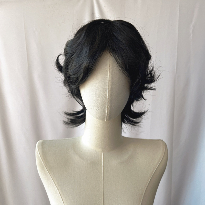 Мъжка перука – къса коса, коса от термоустойчива коприна, технология на обработка: механизъм, модел 330, промяна на прическата