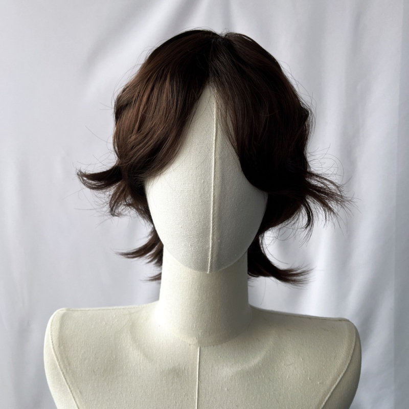 Мъжка перука – къса коса, коса от термоустойчива коприна, технология на обработка: механизъм, модел 330, промяна на прическата