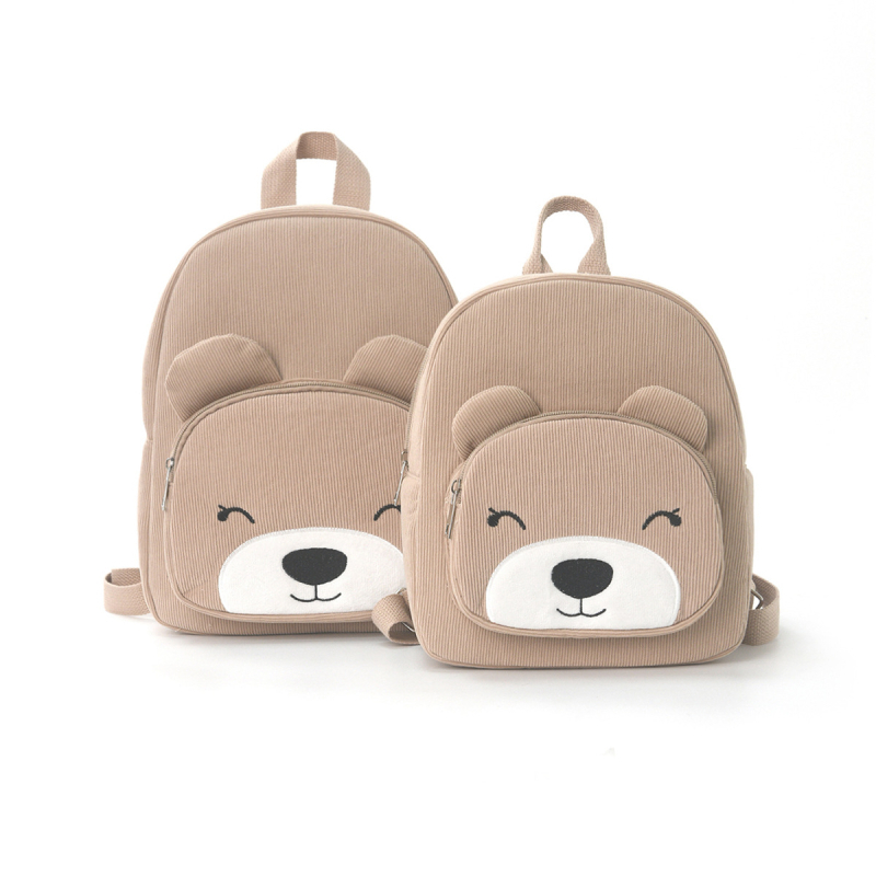 Bear Corduroy koolikott lastele, Unisex, 13-tolline sülearvuti, Maht alla 20 L, Õhupadi rihmad