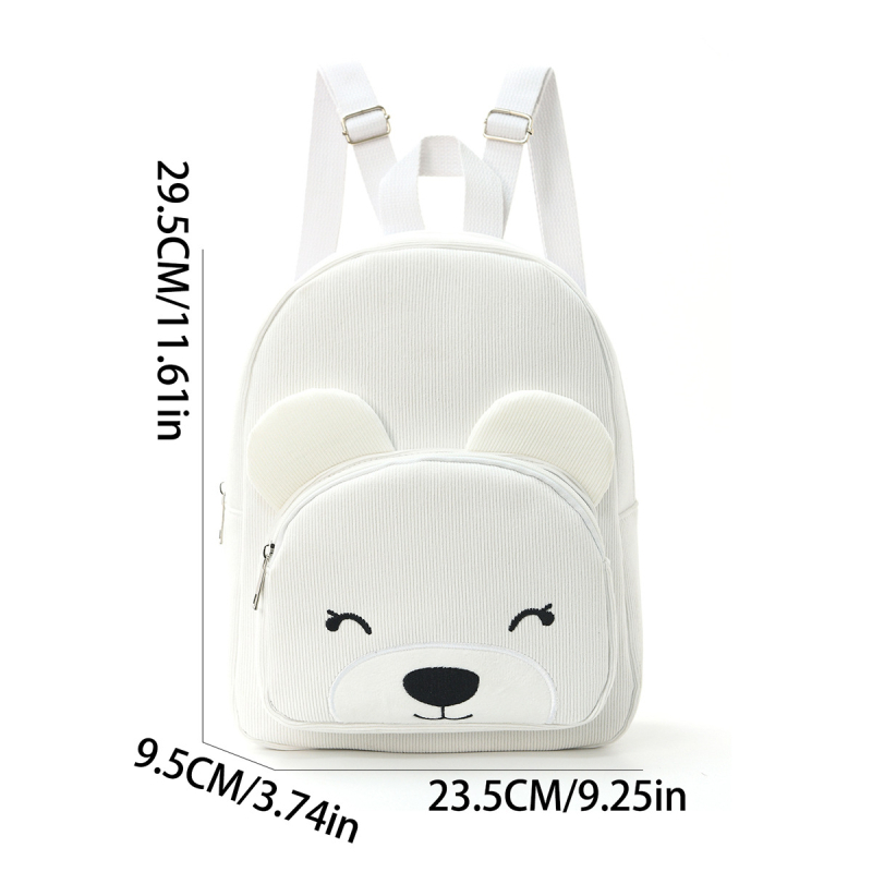 Bear Corduroy koolikott lastele, Unisex, 13-tolline sülearvuti, Maht alla 20 L, Õhupadi rihmad