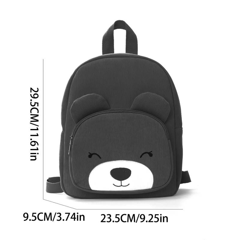 Bear Corduroy koolikott lastele, Unisex, 13-tolline sülearvuti, Maht alla 20 L, Õhupadi rihmad