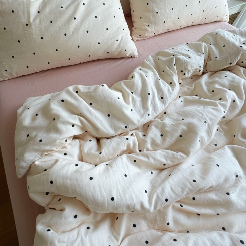 Bavlnený štvordielny súbor posteľnej bielizne s rastlinným vzorom, reaktívna tlač a farbenie, hmotnosť 2000–2500 g