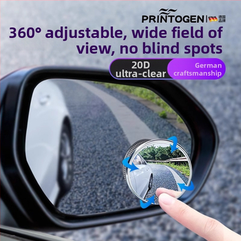 Mairich Automobilio galinio vaizdo veidrodėlis — apskritoji pagalbinė veidrodėlis aklajai zonai, ultra aiškus, 360° panoraminis platus kampas, su siurbimo kilpa