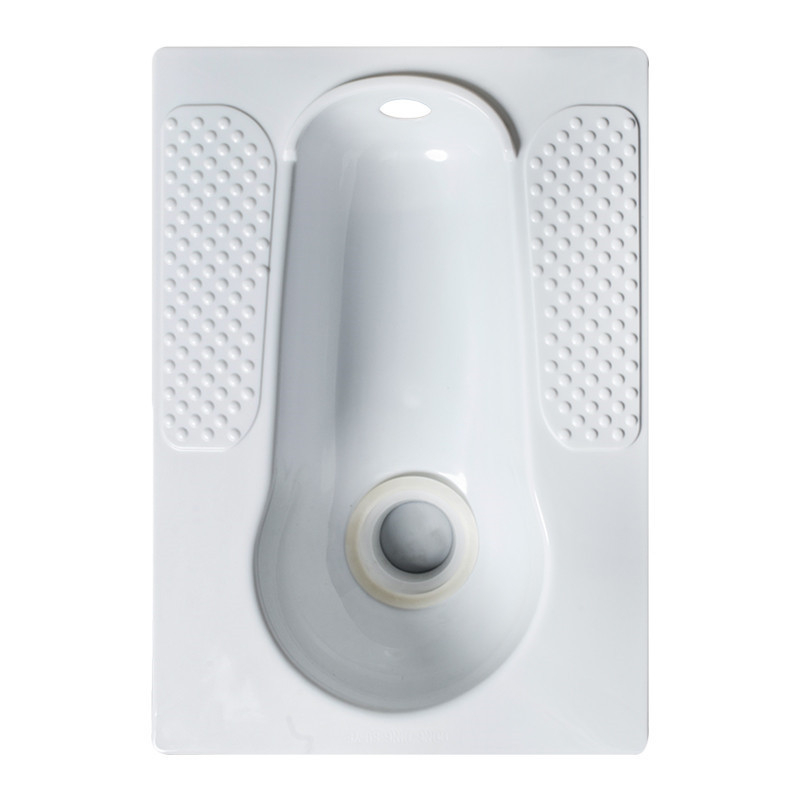 Vas de toaletă din plastic pentru ghemuire, fără rezervor de apă, fără trap de apă, distanța minimă a puțului 60 cm, diametrul conductei de evacuare 100 cm