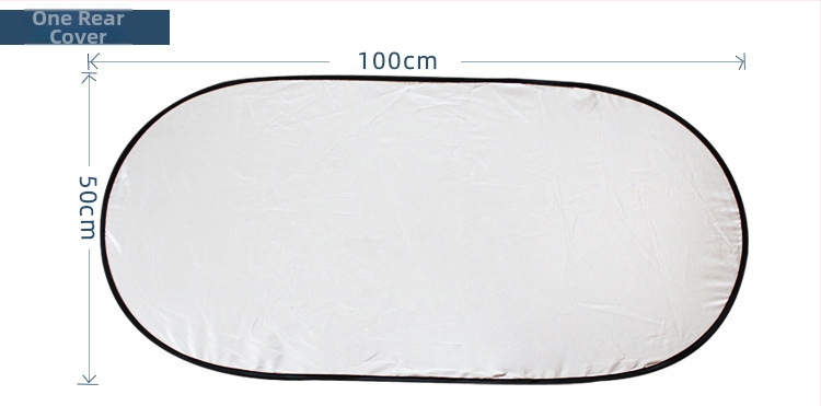 Automobilio saulės skydelis su klipu montavimu, universalus tvirtinimas, vientisas atspalvis, sidabro juostos medžiaga, svoris 150 g