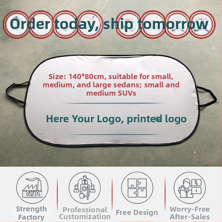 Automobilio saulės skydelis su klipu montavimu, universalus tvirtinimas, vientisas atspalvis, sidabro juostos medžiaga, svoris 150 g