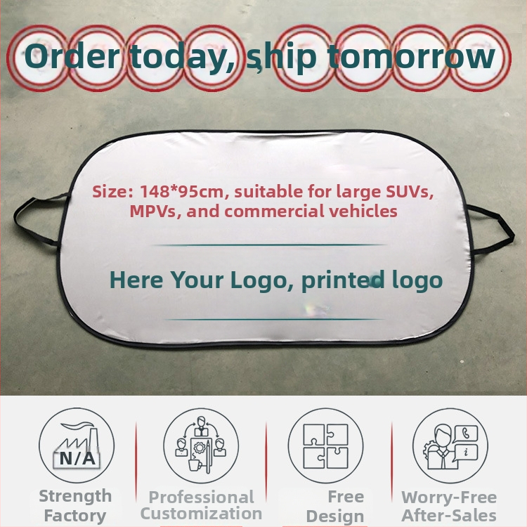 Automobilio saulės skydelis su klipu montavimu, universalus tvirtinimas, vientisas atspalvis, sidabro juostos medžiaga, svoris 150 g