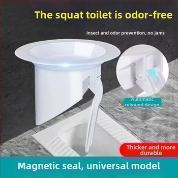 Plastikinis tualeto dezodorantas įrenginys, kvapų blokavimas, be vandens bakelio, be vandens barjero, be šliuzo, apdorojimo metodas 1