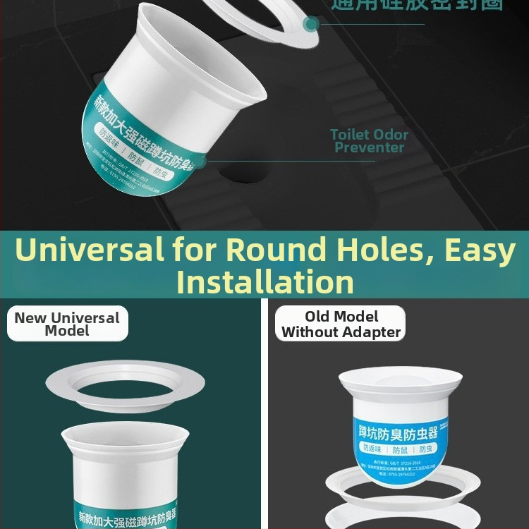 Plastmasas tualetes dezodorēšanas iekārta, bloķē smakas, bez ūdens tvertnes, bez ūdens barjeras, bez trapas, apstrādes metode 1