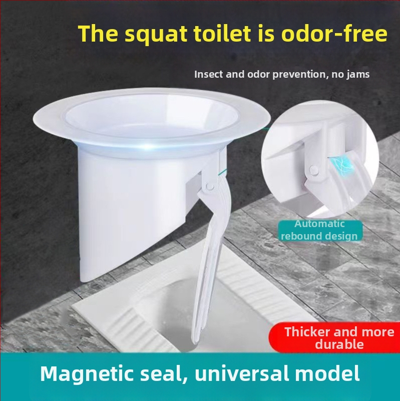 Plastmasas tualetes dezodorēšanas iekārta, bloķē smakas, bez ūdens tvertnes, bez ūdens barjeras, bez trapas, apstrādes metode 1