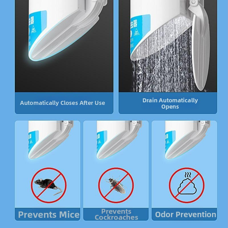 Plastmasas tualetes dezodorēšanas iekārta, bloķē smakas, bez ūdens tvertnes, bez ūdens barjeras, bez trapas, apstrādes metode 1