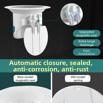 Deodoruojantis kanalizacijos kamštis klozetui – plastikas, priekinė vandens siena, be gaudyklių, dezodorantas, OEM logotipas