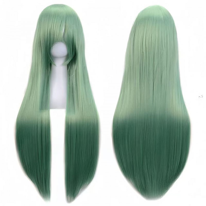 Hosszú egyenes paróka nőknek, hőálló szálak, gépi szövés, Modell 1