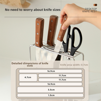 Bydoll Virtuvės peilių ir pjaustymo lentos laikiklis — integruotas ant stalviršio, daugybinis ir judantis, nerūdijančio plieno, 2025 m. modelis