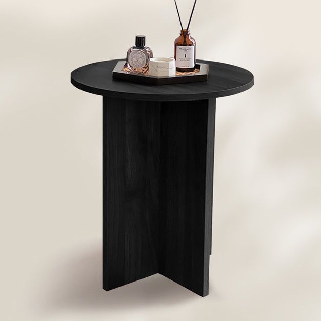 Кръгла странична масичка с дървена рамка и мраморен плот, китайски стил за дневна