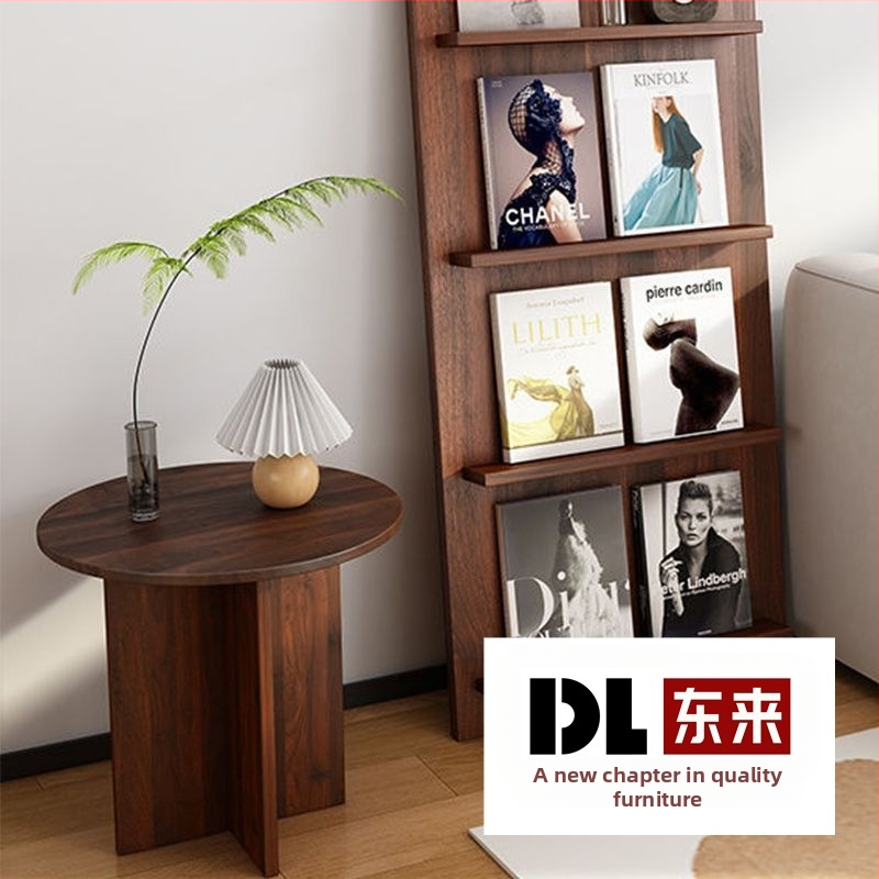 Apskrito šoninio staliuko marmuro viršumi ir mediniu rėmu, kinų stilius svetainei