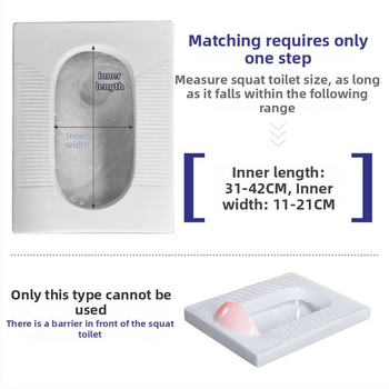 Capac de toaletă din plastic pentru buda cu deodorizant, potrivire universală, fără rezervor de apă, OEM