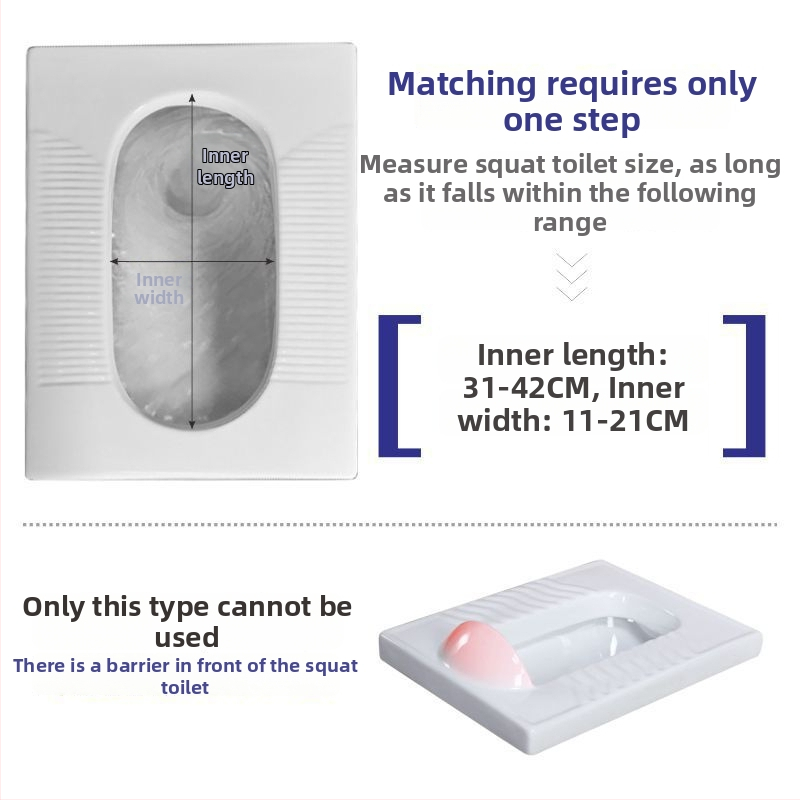 Capac de toaletă din plastic pentru buda cu deodorizant, potrivire universală, fără rezervor de apă, OEM