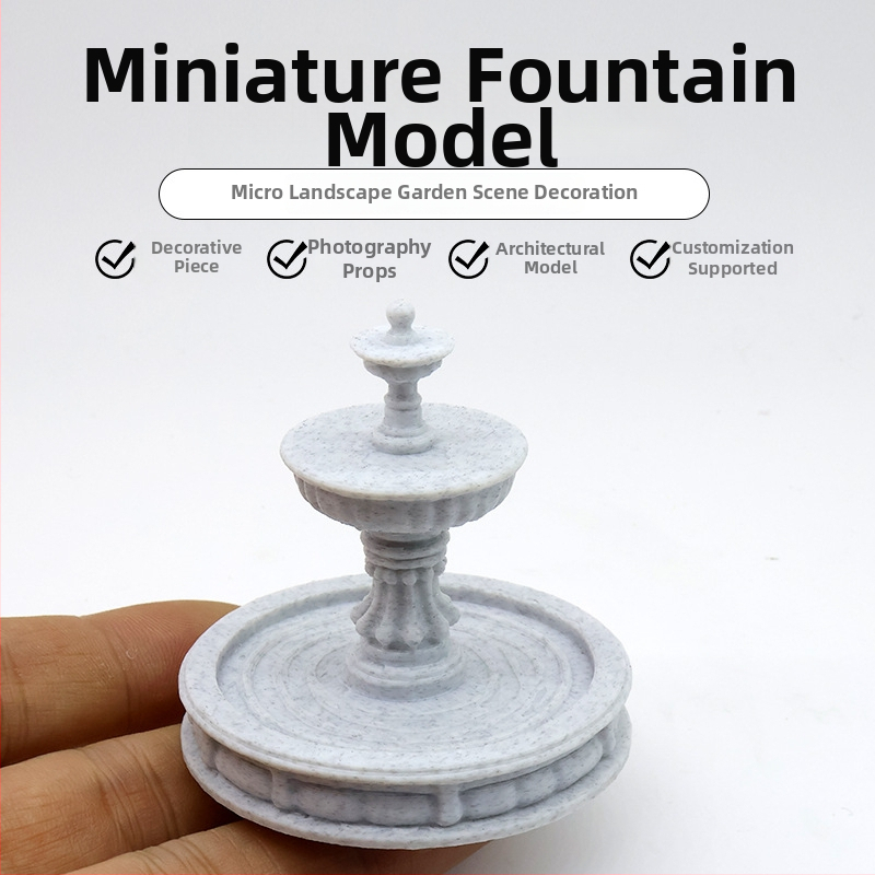 Mikro krajinný vilový záhradný vodný kraj, mini fontánový model s vrstveným tokom vody, vek 14+.