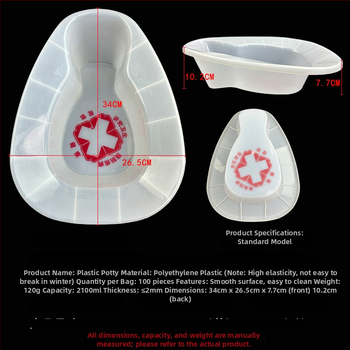 Hospitāla plastmasas gultas pods – zīmols Yuhengjian, plastmasa, mūsdienīgs minimālisma stils, 100 gab./kārba