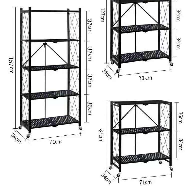 Süsinikterasest hoiustamisriiul, 5 korrust, põrandal seisev, kokkupandav, kaasaskantav, moods minimalistlik disain