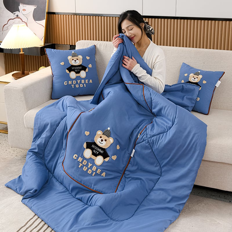 Vankúšová prikrývka na štyri ročné obdobia, výplň zo hedvábno-bavlneného vlákna, viacúčelová, sviež štýl