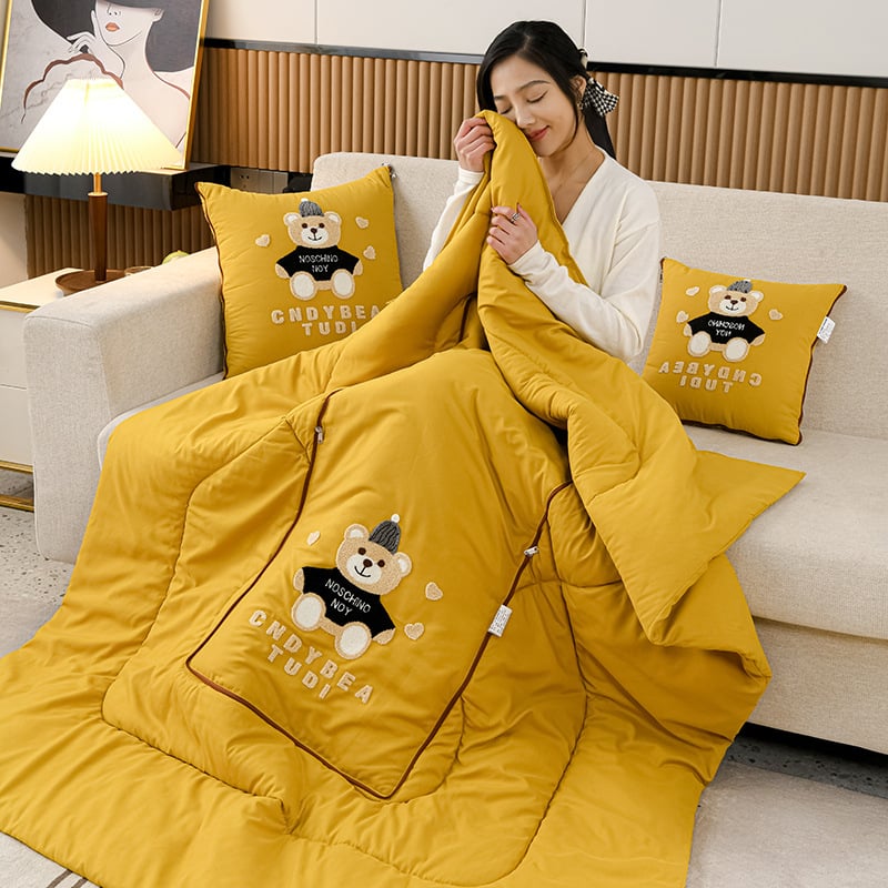 Vankúšová prikrývka na štyri ročné obdobia, výplň zo hedvábno-bavlneného vlákna, viacúčelová, sviež štýl