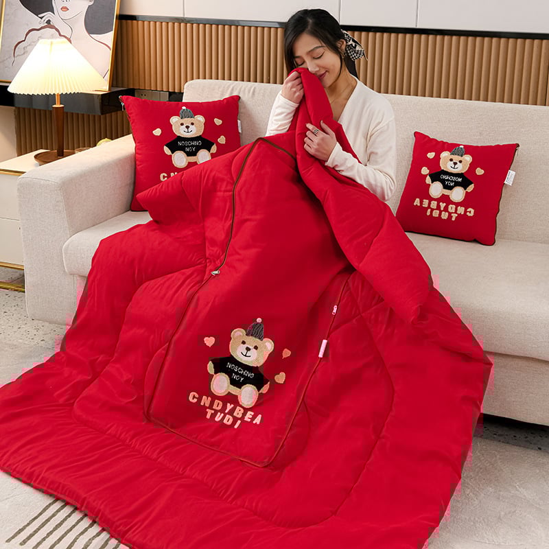 Vankúšová prikrývka na štyri ročné obdobia, výplň zo hedvábno-bavlneného vlákna, viacúčelová, sviež štýl