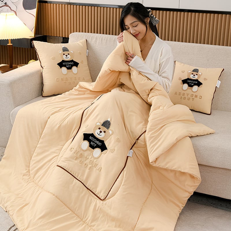 Vankúšová prikrývka na štyri ročné obdobia, výplň zo hedvábno-bavlneného vlákna, viacúčelová, sviež štýl