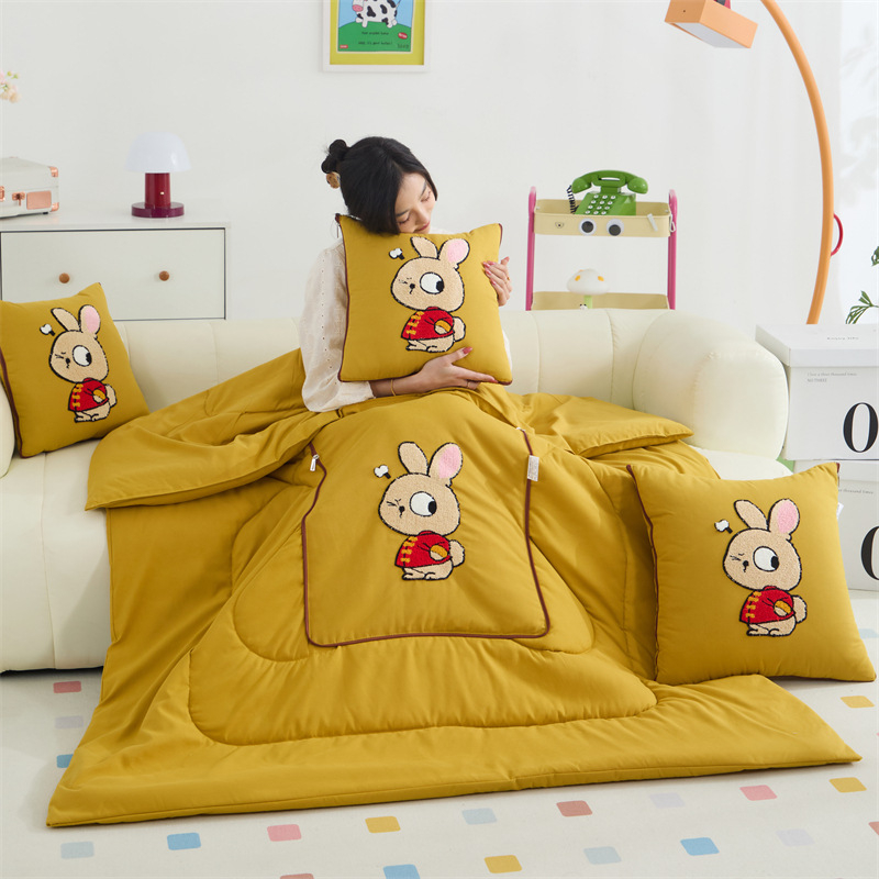 Vankúšová prikrývka na štyri ročné obdobia, výplň zo hedvábno-bavlneného vlákna, viacúčelová, sviež štýl