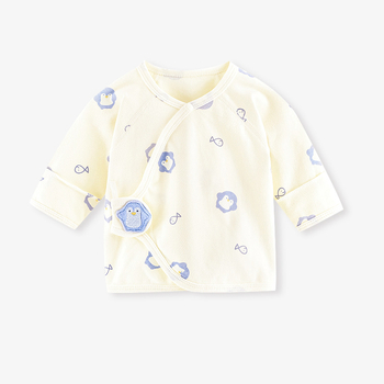 Naujagimių medvilnės pižimos viršus su Velcro užsegimu, 100% medvilnė, Pavasaris 2023