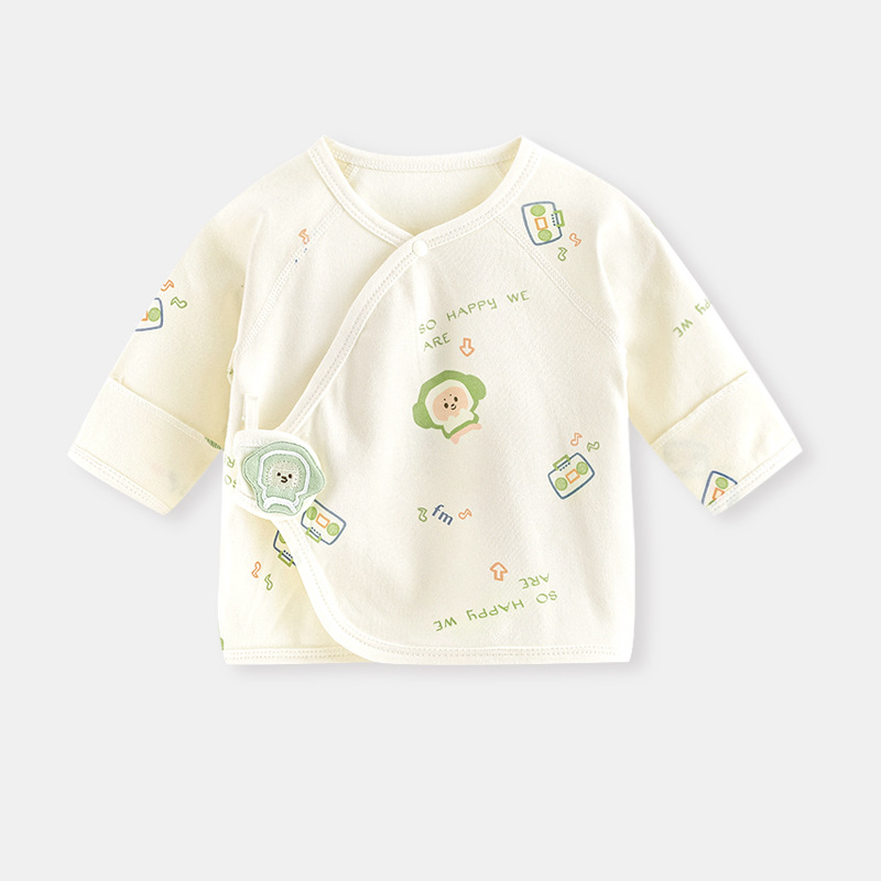 Naujagimių medvilnės pižimos viršus su Velcro užsegimu, 100% medvilnė, Pavasaris 2023