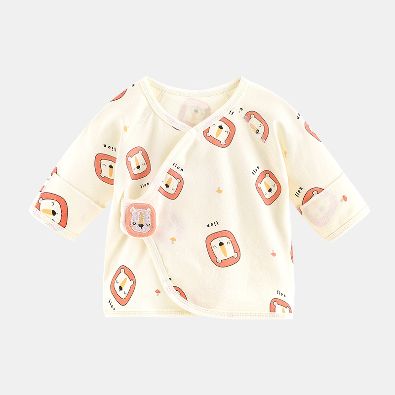 Naujagimių medvilnės pižimos viršus su Velcro užsegimu, 100% medvilnė, Pavasaris 2023