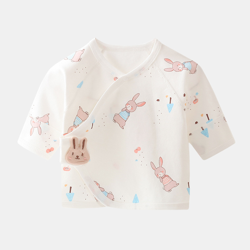 Naujagimių medvilnės pižimos viršus su Velcro užsegimu, 100% medvilnė, Pavasaris 2023