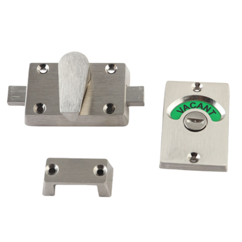 Încuietoare indicator de baie din oțel inoxidabil pentru compartimentele toaletei publice – finisaj periat, Suoweigu