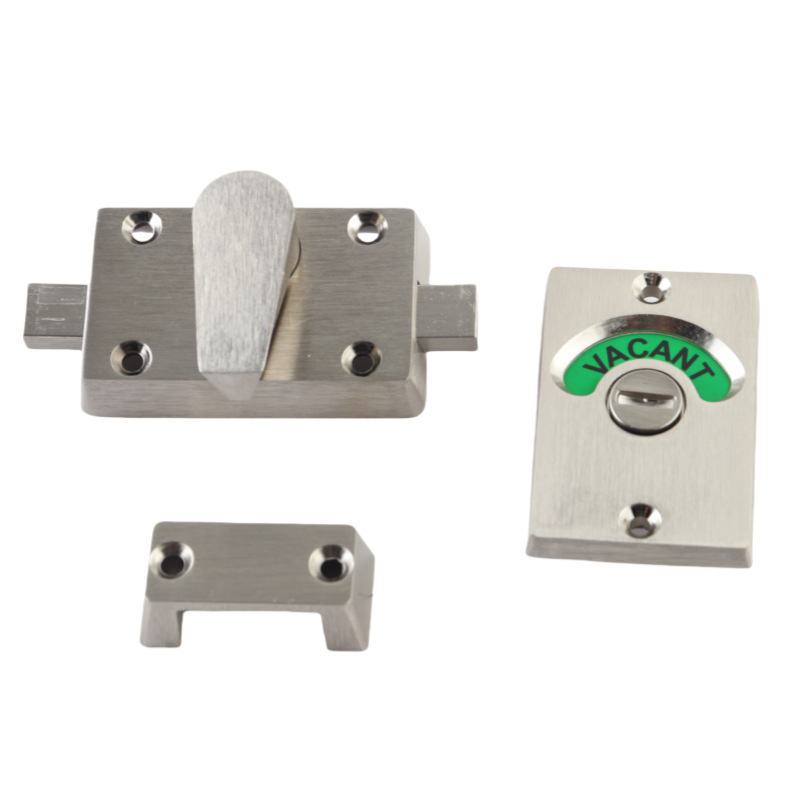 Încuietoare indicator de baie din oțel inoxidabil pentru compartimentele toaletei publice – finisaj periat, Suoweigu