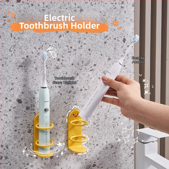 Sieninis laikiklis elektrinėms dantų šepetėlėms – be gręžimo, plastmasinis laikiklis, saugojimas, prekė Qiwang