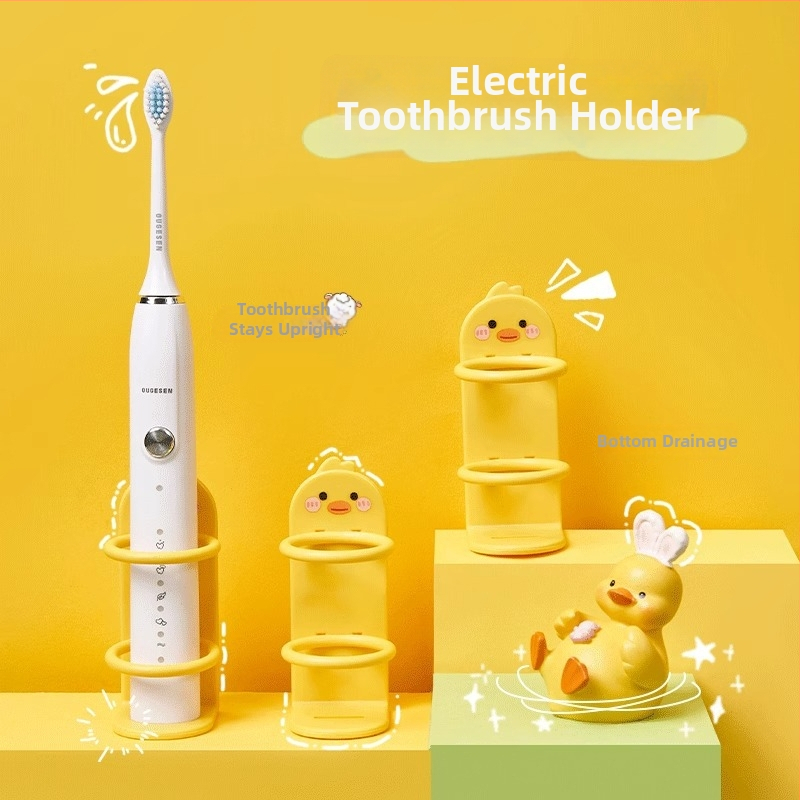 Sieninis laikiklis elektrinėms dantų šepetėlėms – be gręžimo, plastmasinis laikiklis, saugojimas, prekė Qiwang