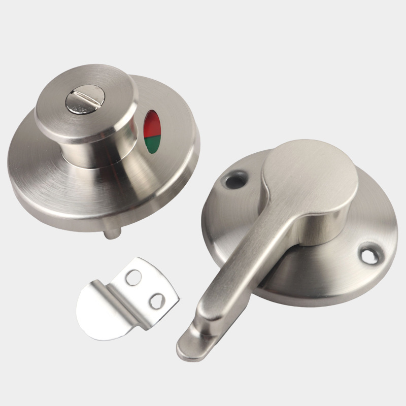 Încuietoare pentru ușa compartimentului de toaletă, din oțel inoxidabil, finisaj periat, Suoweigu