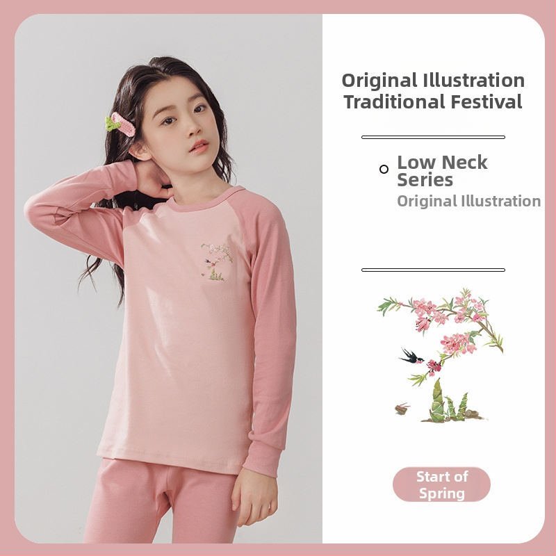 Laste termilise aluskomplekti (ülemine ja alumine) 100% puuvillast, õhuke materjal, pehme viimistlus, sobib sügis- ja talveks, 8-aastastele ja vanematele