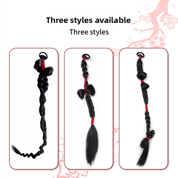 Xiuhe stiilis ponii-parukas, käsitööna kootud, kuumuskindlad juuksed, ei värvita, bränd Fujia