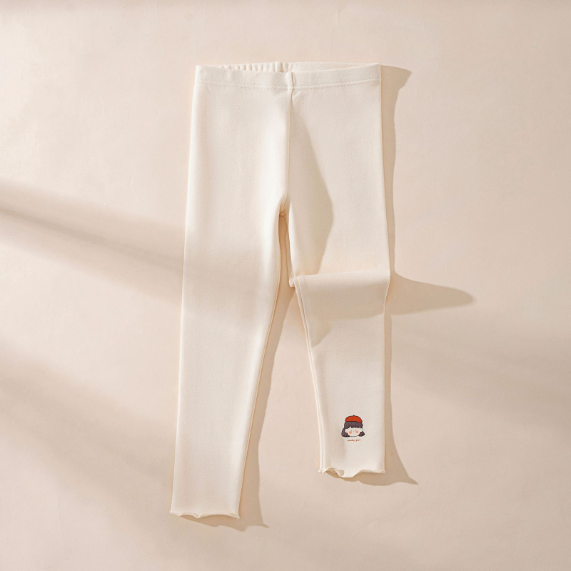 Colanți din bumbac pentru fetițe, stil coreean, talie medie, 95% bumbac, vârste 3–8 ani