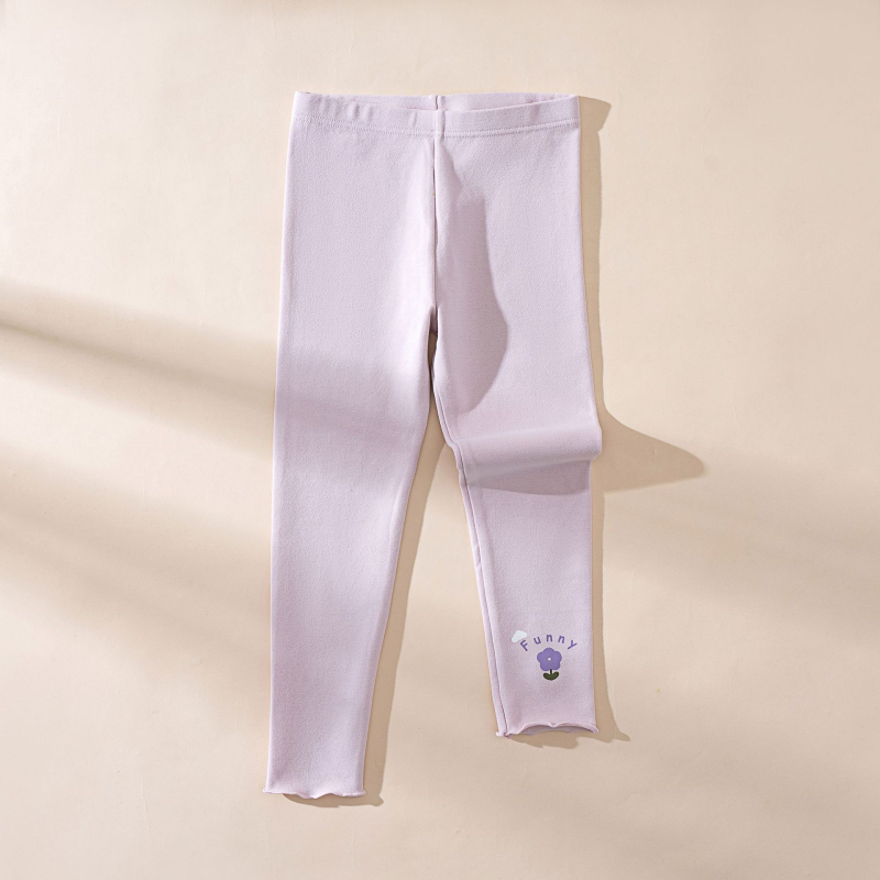 Colanți din bumbac pentru fetițe, stil coreean, talie medie, 95% bumbac, vârste 3–8 ani