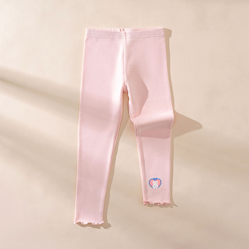 Colanți din bumbac pentru fetițe, stil coreean, talie medie, 95% bumbac, vârste 3–8 ani
