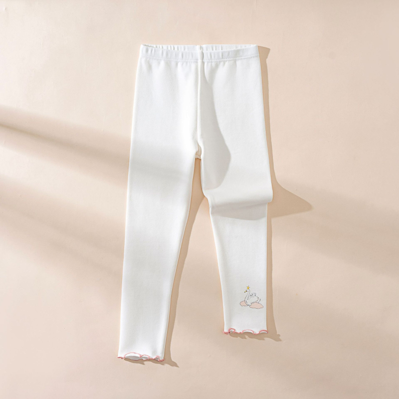 Colanți din bumbac pentru fetițe, stil coreean, talie medie, 95% bumbac, vârste 3–8 ani