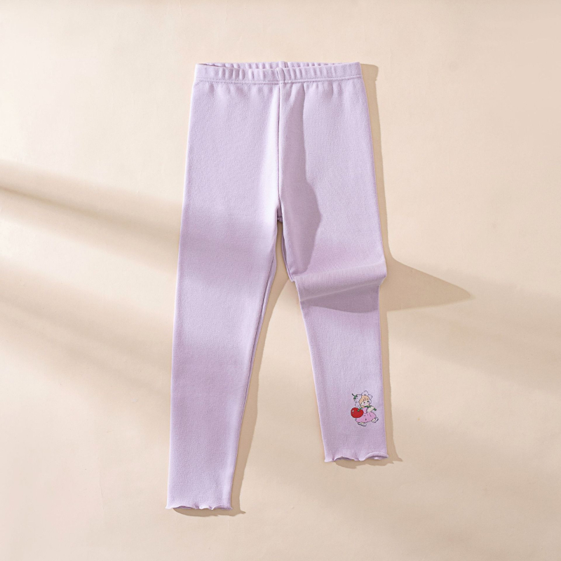 Colanți din bumbac pentru fetițe, stil coreean, talie medie, 95% bumbac, vârste 3–8 ani