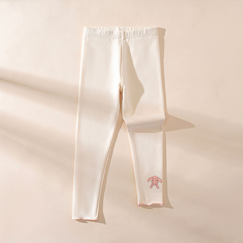 Colanți din bumbac pentru fetițe, stil coreean, talie medie, 95% bumbac, vârste 3–8 ani