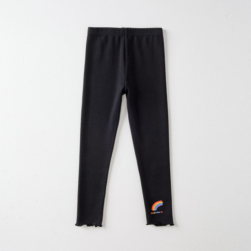 Colanți din bumbac pentru fetițe, stil coreean, talie medie, 95% bumbac, vârste 3–8 ani